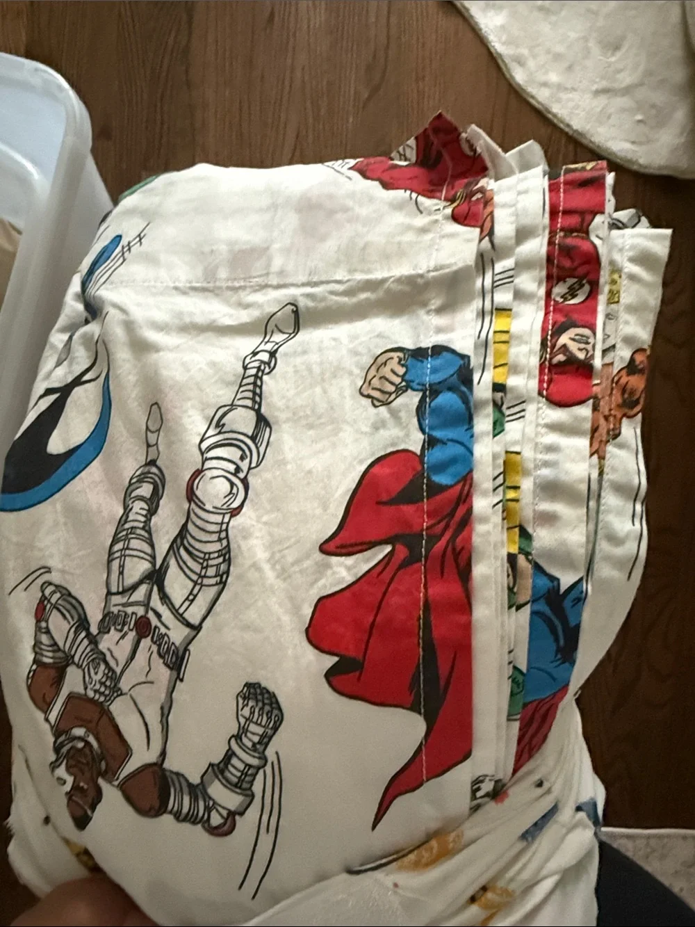 Twin kids superhero bed sheets